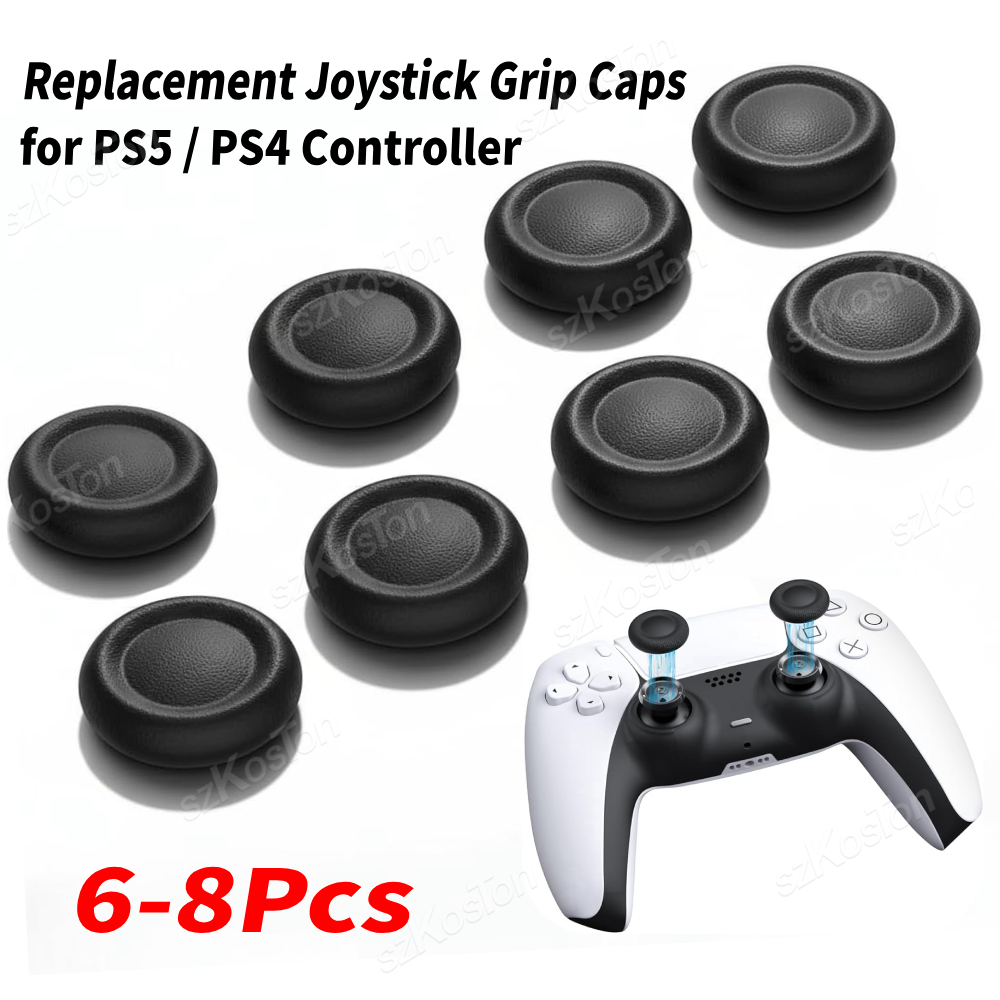 Gaming Zone Accessories - PS5/PS4 컨트롤러용 교체 조이스틱 캡 6-8개,