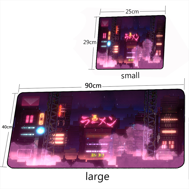 MRGLZY 핑크 일본 네온 마우스 패드, 게이머 데스 - Gaming Accessories Pink 리뷰 및 가격