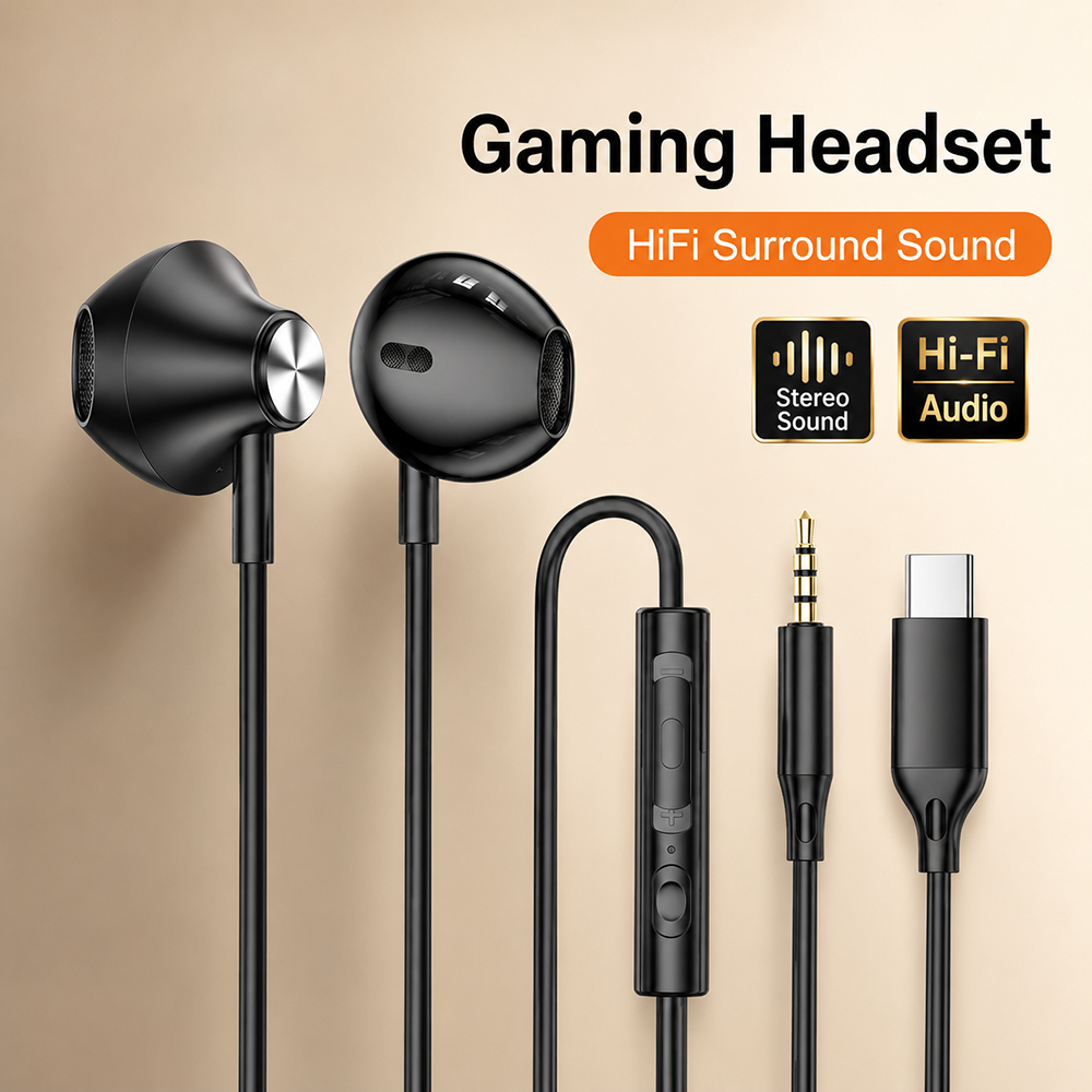 HiFi 서라운드 헤드폰 iPhone 용 베이스 스테레 - Gaming Accessories Tablet 리뷰 및 가격