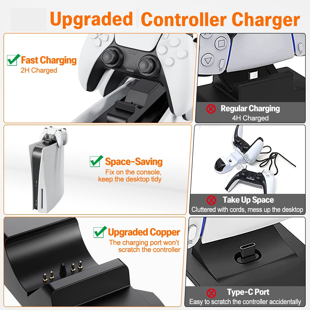 PS5 컨트롤러 충전기 게임패드 듀얼 고속 충전 크래들 - Gaming Zone Accessories 리뷰 및 가격