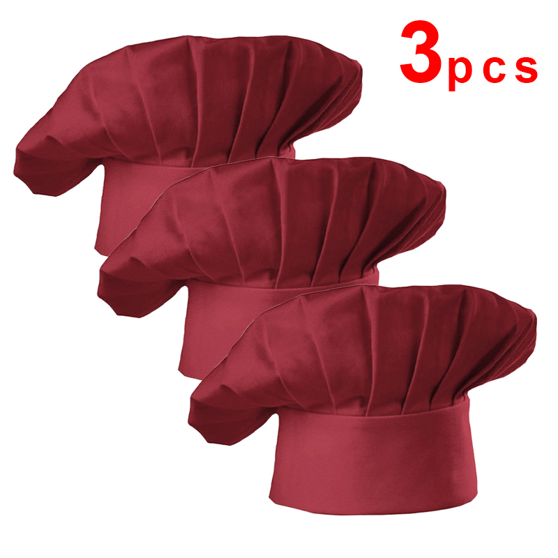 3pcs High22cm 쿡 모자 화이트 셰프 모자 음 - Gaming Kitchen Accessories 리뷰 및 가격