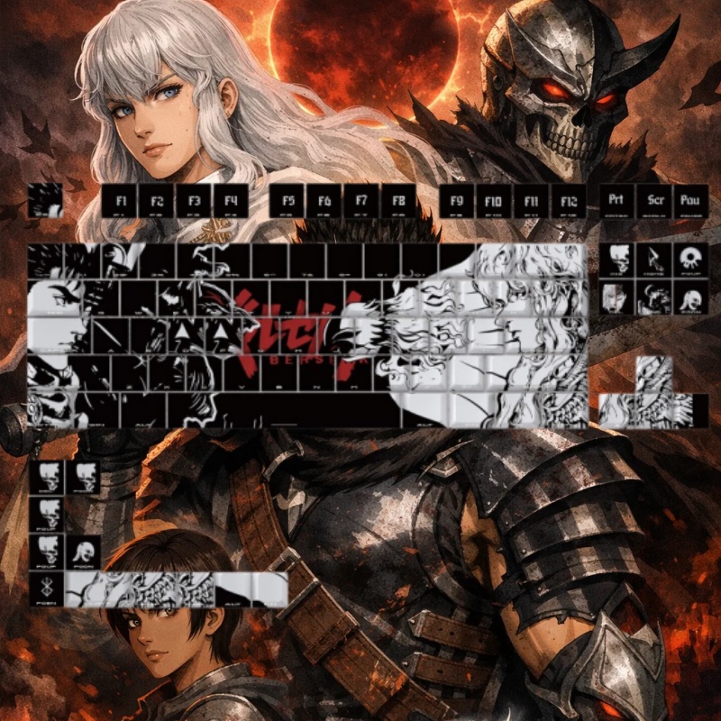 BERSERK 테마 애니메이션 키캡 98 키 기계식 키 - Gaming Accessories Tablet 리뷰 및 가격